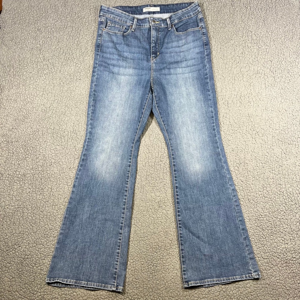 Levi Strauss Totally Shaping‎ High Rise Flare Jeans Levis Medium Wash 12S 31x30